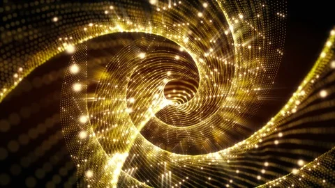 4K Abstract motion background shining particles twisted rotating pattern loop 스톡 동영상 105475419