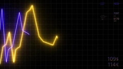 4K Abstract Motion Graphic Glowing Multi Colored Data Lines Grid Stock Footage 330479146