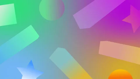 4K. abstract motion move wiggle object start rectangle circle Stock Footage 201732685