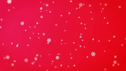 4K Abstract Motion Video Animation with Snowflakes On Red Background Video stock 91287250
