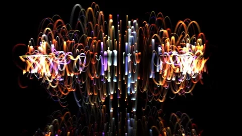 4k Abstract Multi Color Waves Array Motion Background Stock Footage 302405308