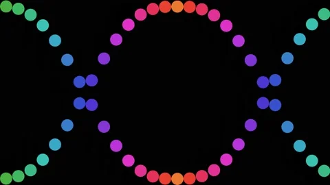 4K abstract multicolor dots wavy animation Stock-Footage 160645311