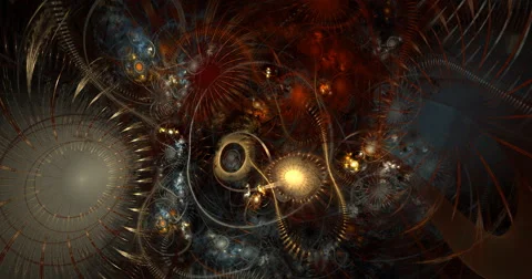 4K  abstract multicolored geometric motion background seamless looping fractal Stock Footage 59779669