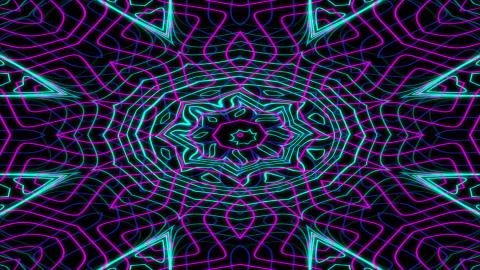 4k Abstract multicolored graphics background. Fractal acid trip animation Stock Illustration