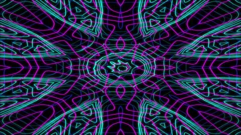 4k Abstract multicolored graphics background. Fractal acid trip animation Stock Illustration