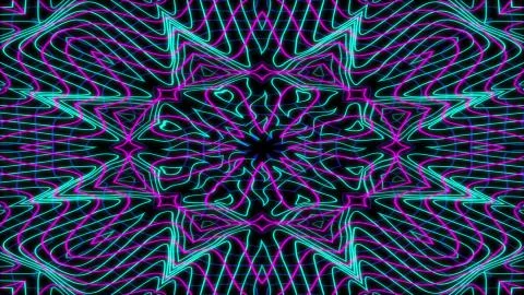 4k Abstract multicolored graphics background. Fractal acid trip animation Stock Illustration