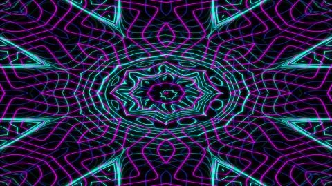 4k Abstract multicolored graphics background. Fractal acid trip animation Stock Illustration