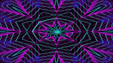 4k Abstract multicolored graphics background. Fractal acid trip animation Stock Illustration