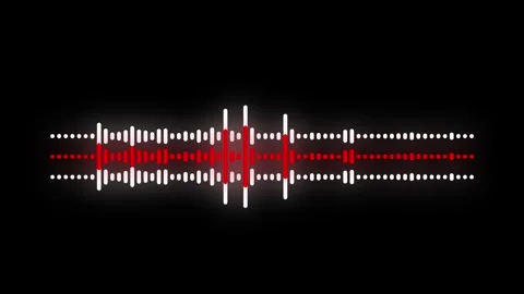 4k abstract music sound wave or audio wavefrom isolated on black background. Stock Footage 267545053