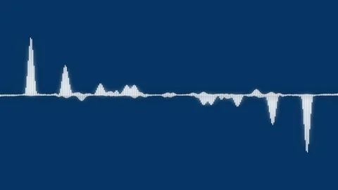 4k abstract music sound wave or audio wavefrom isolated on blue background. Stock Footage 280355889