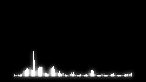 4k abstract music sound wave or audio wavefrom isolated on black background. Stock Footage 280408448