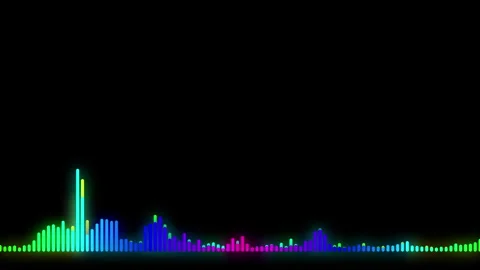 4k abstract music sound wave or audio wavefrom isolated on black background. Stock Footage 280408529