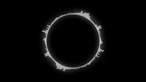 4k abstract music sound wave or audio wavefrom isolated on black background. Stock Footage 280408656