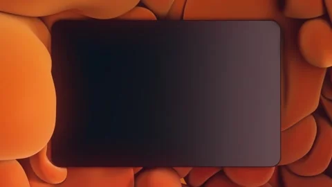 4K Abstract Orange Background with Dark Rectangular Object and Glow Stock Footage 327407834