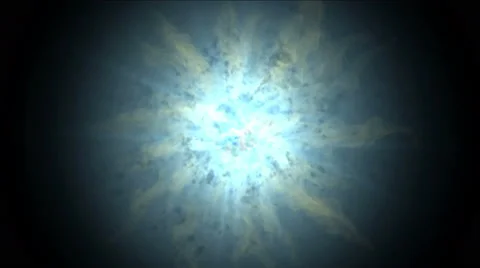4k Abstract power explosion energy halo fire rays laser vortex ball background. Stock Footage 68533463