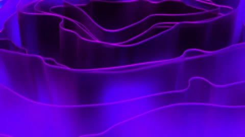 4K Abstract Purple Undulating Waves with Neon Pink and Glossy Texture Stock Footage 327408056