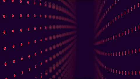 4K Abstract Red Dotted Grid Perspective Motion Black Background Stock Footage 329553728