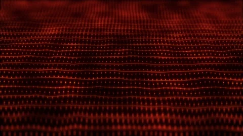 4K Abstract red dotted waves. Sound visualization. Stock Footage 112365907