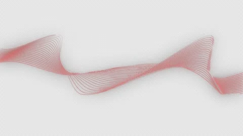4K Abstract Red Wave Line Animation Loop - Futuristic Data Sound Waveform	 Stock Footage 322005202