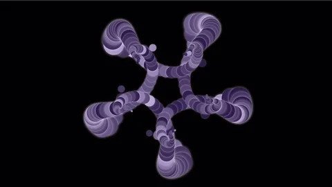 4k Abstract round circle flower pattern star chain rope knot whirlpool vortex. Stock Footage 73500397