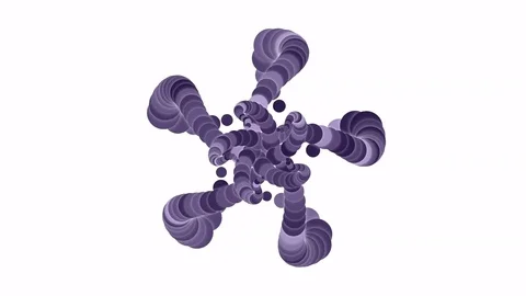 4k Abstract round circle flower pattern star chain rope knot whirlpool vortex. Stock Footage 73500399