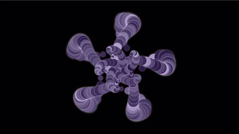 4k Abstract round circle flower pattern star chain rope knot whirlpool vortex. Stock Footage 73500430