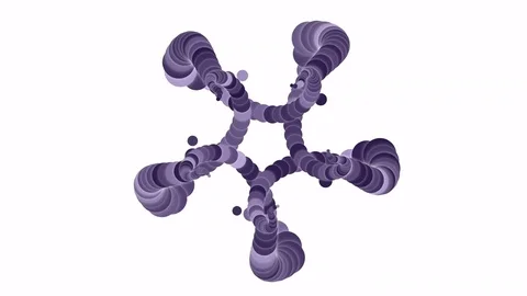 4k Abstract round circle flower pattern star chain rope knot whirlpool vortex. Stock Footage 73500617