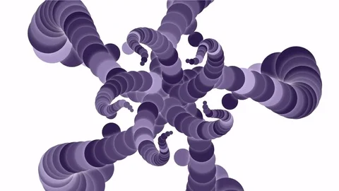 4k Abstract round circle flower pattern star chain rope knot whirlpool vortex. Stock Footage 73500888