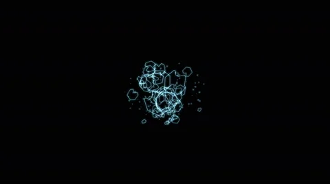 4k Abstract scifi polygon space microbes bacteria spores particles explosion. Stock-Footage 65009819