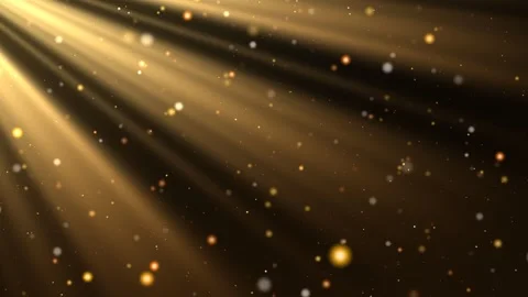 4K Abstract Seamless Loop Of Glowing Gold Dust Particles And Cinematic light Видео 339060055
