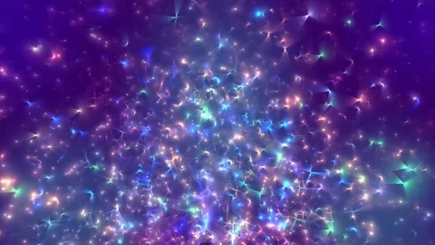 4K Abstract shiny stars in galaxy or space Vidéo 124450737
