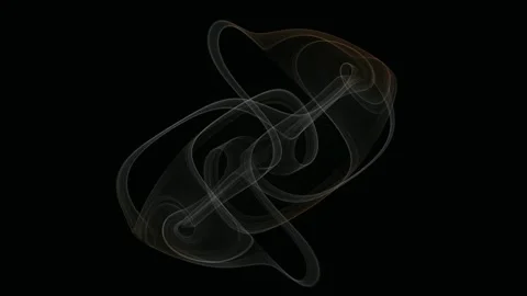 4K Abstract Silver and Bronze Line Loop Stock Footage 346386807
