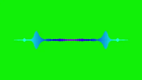 4k abstract sound wave or audio wavefrom isolated on green screen background. Stock Footage 282084348