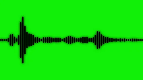 4k abstract sound wave or audio wavefrom isolated on green screen background. Stock Footage 282084349