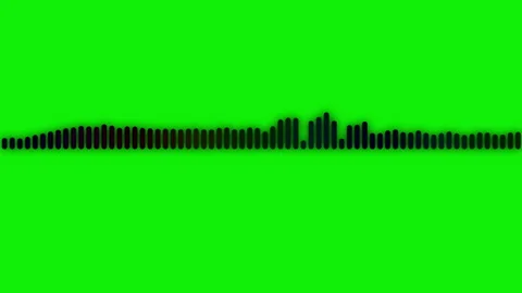 4k abstract sound wave or audio wavefrom isolated on green screen background. Stock Footage 282084420