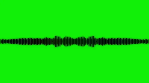 4k abstract sound wave or audio wavefrom isolated on green screen background. Stock Footage 282084432