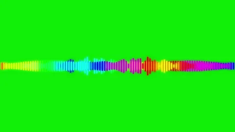 4k abstract sound wave or audio wavefrom isolated on green screen background. Stock Footage 282084477