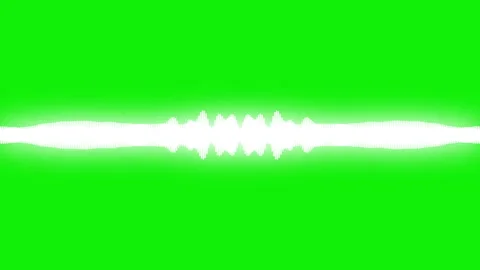 4k abstract sound wave or audio wavefrom isolated on green screen background. Stock Footage 282084575