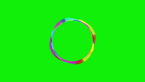 4k abstract sound wave or audio wavefrom isolated on green screen background. Stock Footage 282084649