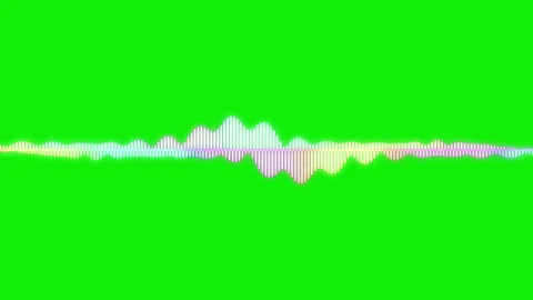 4k abstract sound wave or audio wavefrom isolated on green screen background. Stock Footage 282084663