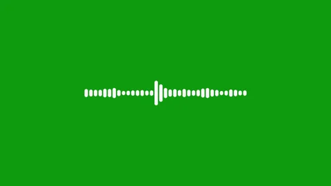 4k abstract sound wave or audio wavefrom isolated on green screen background. Stock Footage 283661248