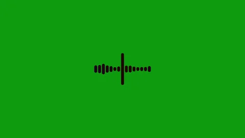4k abstract sound wave or audio wavefrom isolated on green screen background. Stock Footage 283661252