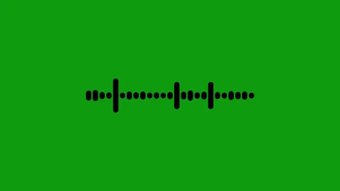 4k abstract sound wave or audio wavefrom isolated on green screen background. Stock Footage 283661319