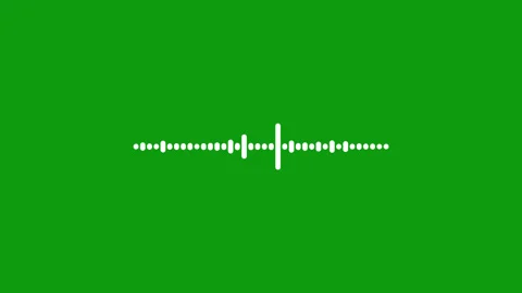 4k abstract sound wave or audio wavefrom isolated on green screen background. Stock Footage 283661341