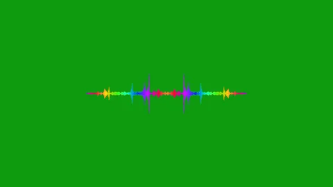 4k abstract sound wave or audio wavefrom isolated on green screen background. Stock Footage 283661412