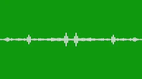 4k abstract sound wave or audio wavefrom isolated on green screen background. Stock Footage 283661430