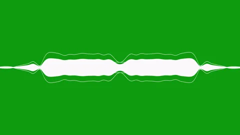 4k abstract sound wave or audio wavefrom isolated on green screen background. Stock Footage 283661522