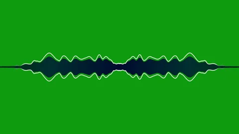 4k abstract sound wave or audio wavefrom isolated on green screen background. Stock Footage 283661567