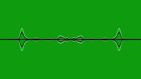 4k abstract sound wave or audio wavefrom isolated on green screen background. Stock Footage 283661571