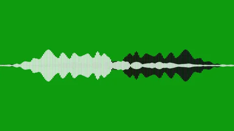 4k abstract sound wave or audio wavefrom isolated on green screen background. Stock Footage 283661646